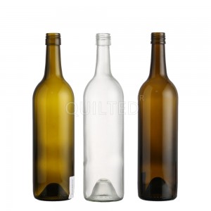 China Wholesale Frosted Glass Wine Bottles 750ml screw cap
