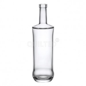 Classical round 750 ml clear liquor glass bottle