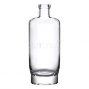 Fancy design 700 ml round liquor glass vodka bottle