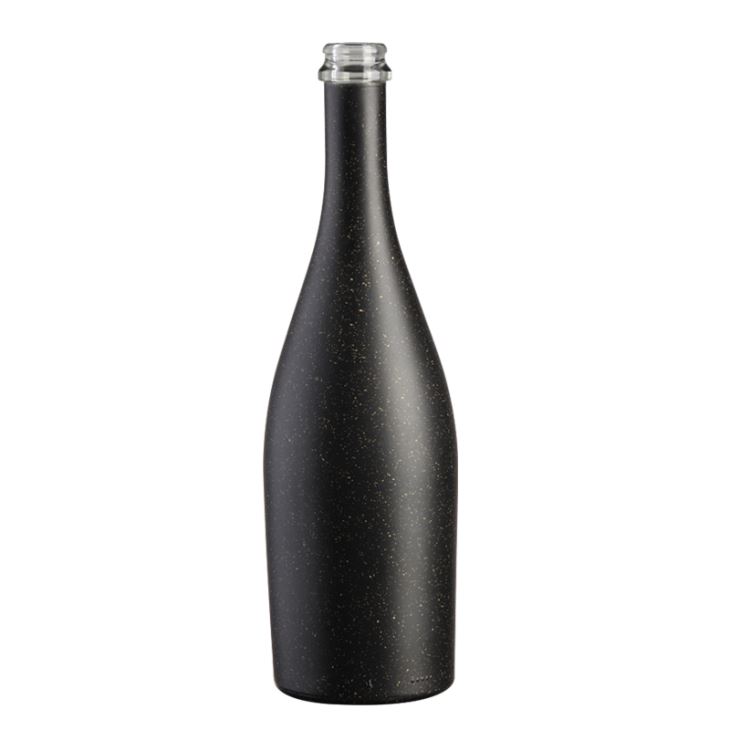 High-Quality Cheap Glass Bottle With Cork Stopper Factories Quotes- 750ml Black Painting Glass Bottle – QLT