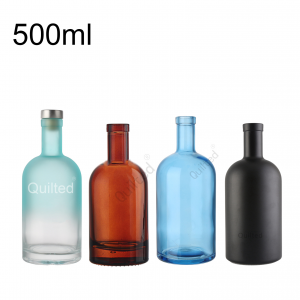 China 500 ml custom liquor glass bottle with cork Manufacturer and Company | QLT