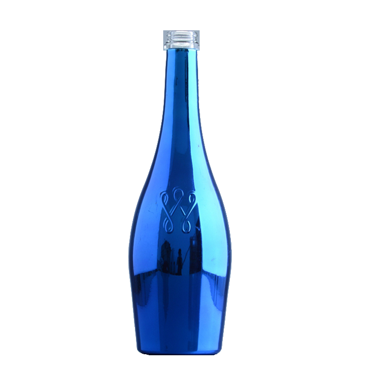 China Wholesale Vodka Black Bottle Factories Quotes- Custom color 750 ml wine glass champagne bottle  – QLT