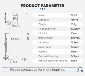 China 750ml Glass Wine Bottle W-38 Manufacturer and Company | QLT