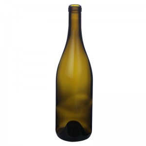 750ml Antique Green Burgundy Wine Glass Bottle