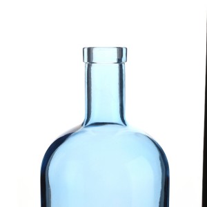 China Custom 1000 ml color glass liquor bottle with cork lid Manufacturer and Company | QLT