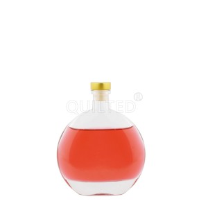 China Flat round 200 ml liquor glass whisky bottle Manufacturer and Company | QLT