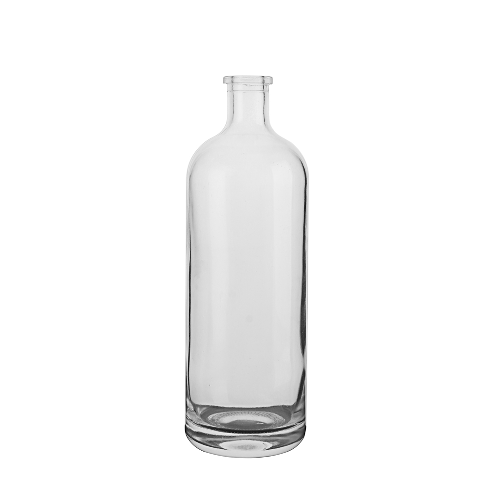 China Wholesale Alcohol Sample Bottles Quotes Pricelist- 700 ml round liquor glass bottle  – QLT