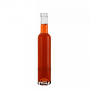 Bulk 200 ml thin clear liquor glass bottle with lid