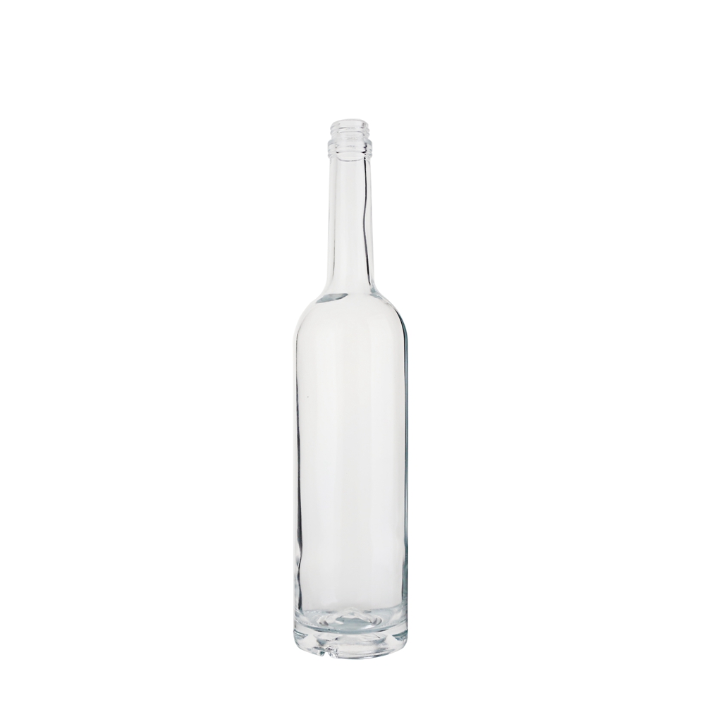 China Wholesale Glass Container For Wine Manufacturers Suppliers- Long neck clear glass 750 ml liquor bottle  – QLT