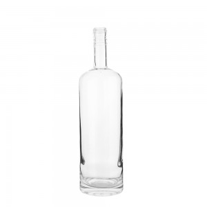 1000 ml round liquor clear glass bottle