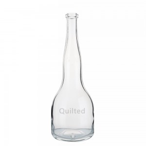 Design 700 ml unique shape liquor bottle with cork