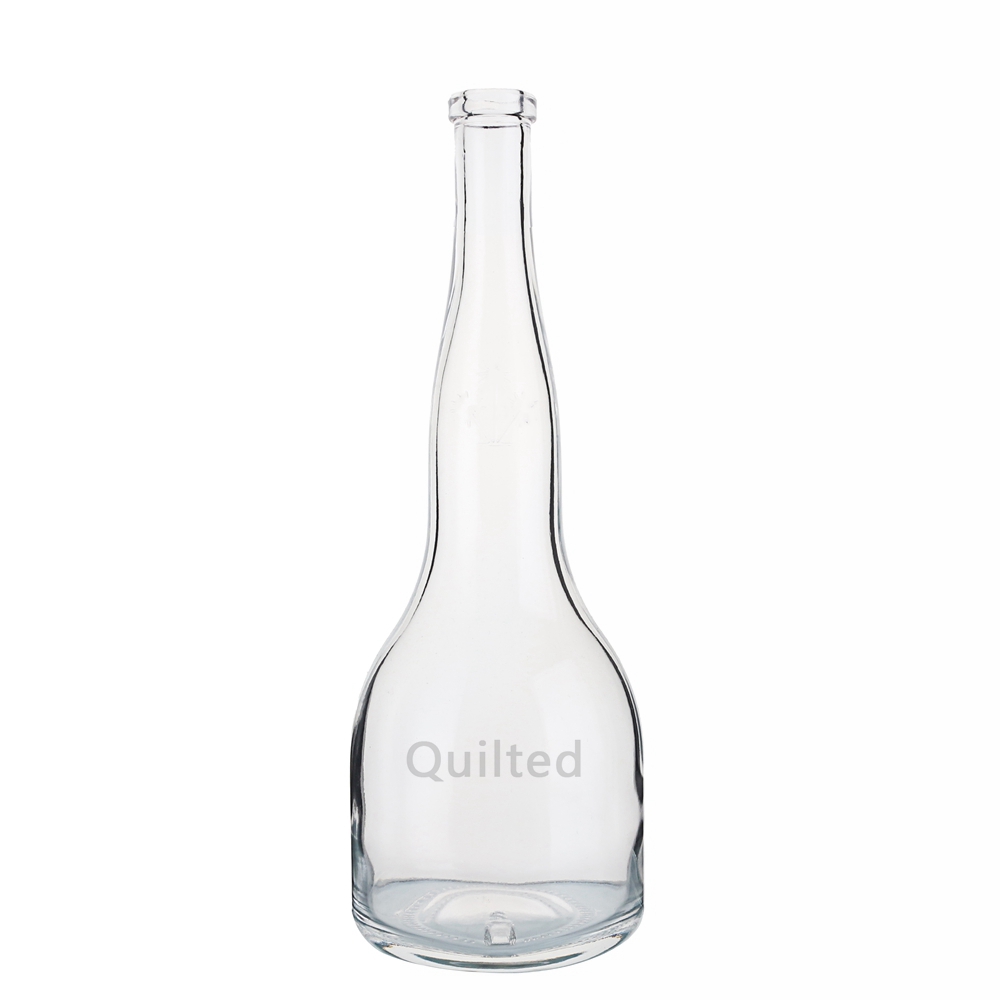 High-Quality Cheap Empty Glass Liquor Bottles Manufacturers Suppliers- Design 700 ml unique shape liquor bottle with cork  – QLT