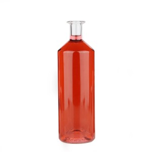 700ml Clear Round Shape Liquor Glass Bottle