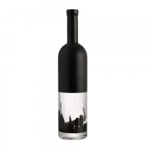 China Custom 750 ml black glass liquor bottle Manufacturer and Company | QLT