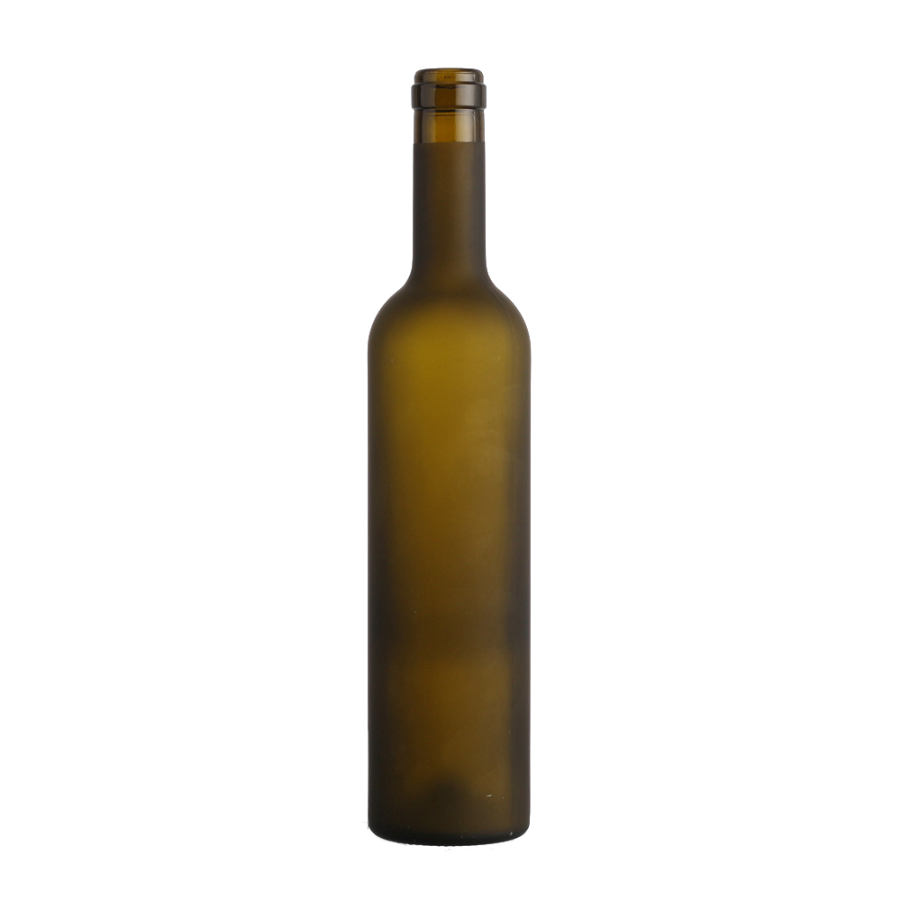 High-Quality Cheap Black Gin Bottle Factories Pricelist- 500 ml frosted amber glass wine bottle with cork  – QLT