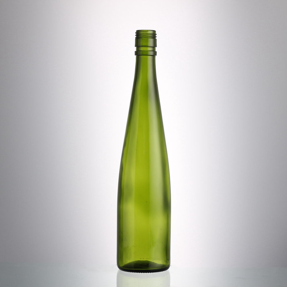 China Wholesale Round Whisky Bottle Factories Pricelist- 500 ml green color champagne wine glass bottle with cover   – QLT
