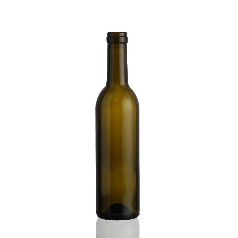 China Wholesale Top 10 Liquor Bottles Factories Quotes- 375 ml brown color wine liquor glass bottle with cork – QLT