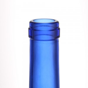 China 750 ml blue color wine glass bottle with cork - QLT Manufacturer and Company | QLT