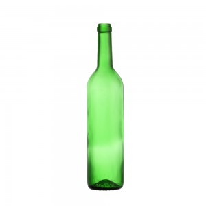 750 ml light green color liquor wine glass bottle