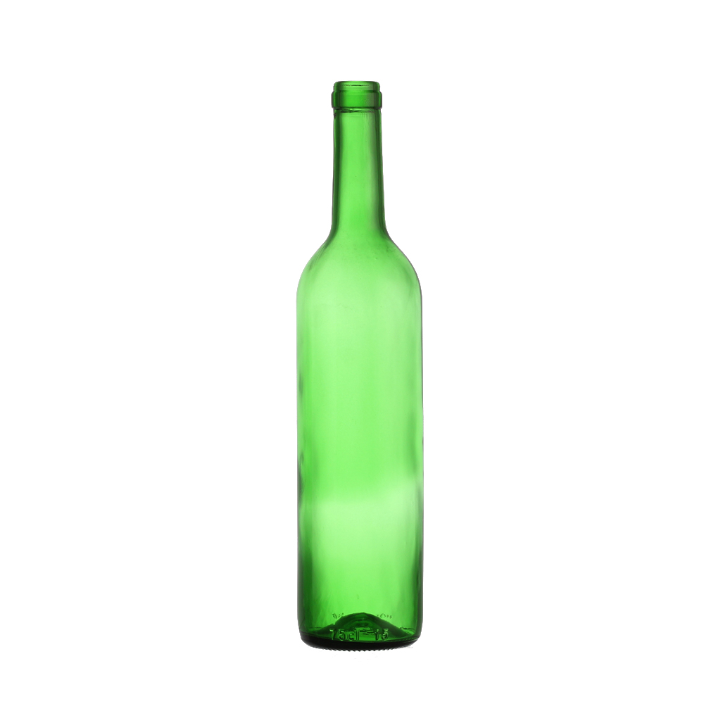 High-Quality Cheap Bottles Packaging Wholesale Factories Pricelist- 750 ml light green color liquor wine glass bottle  – QLT