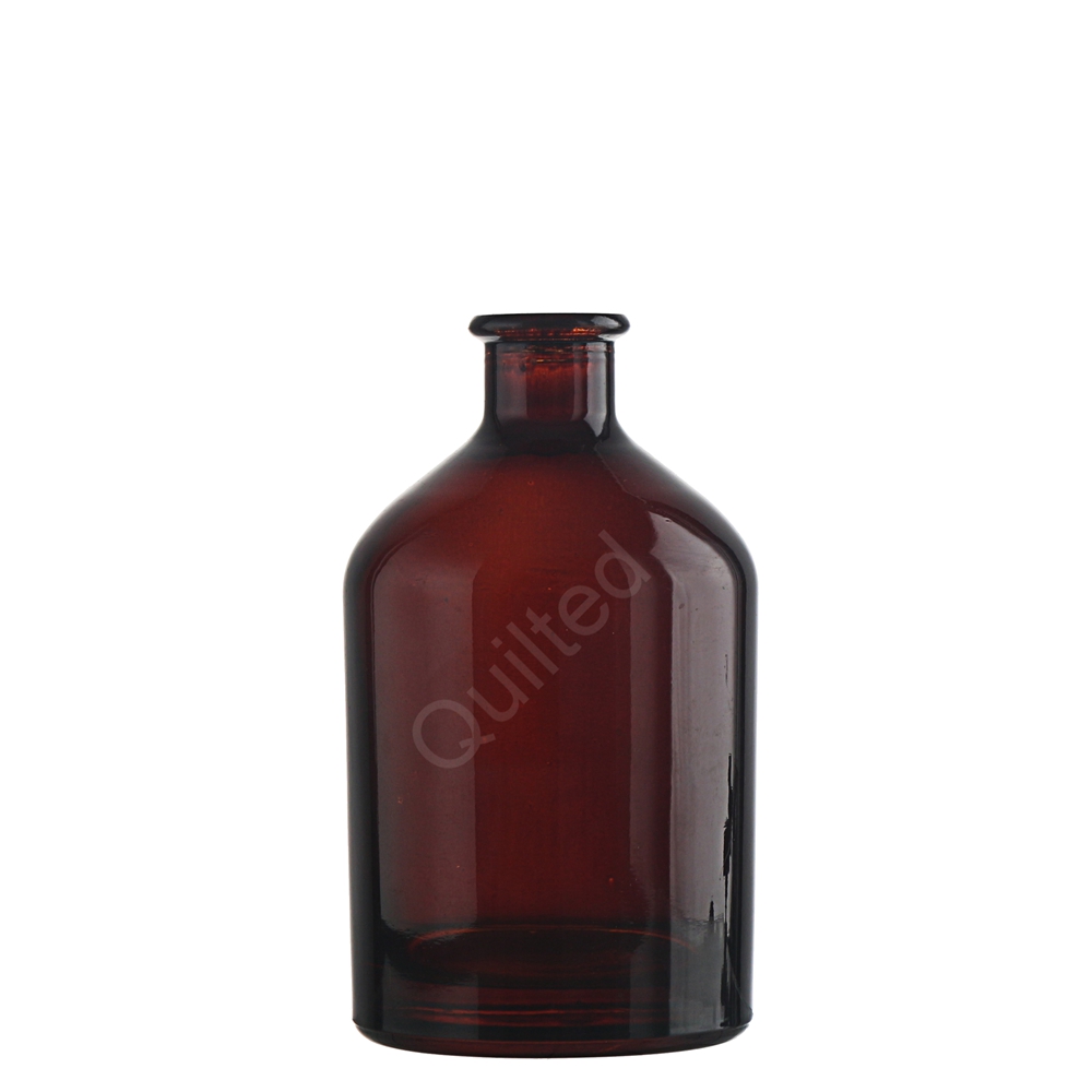 China Wholesale Different Liquor Bottles Quotes Pricelist- 700 ml amber liquor round shape glass bottle  – QLT