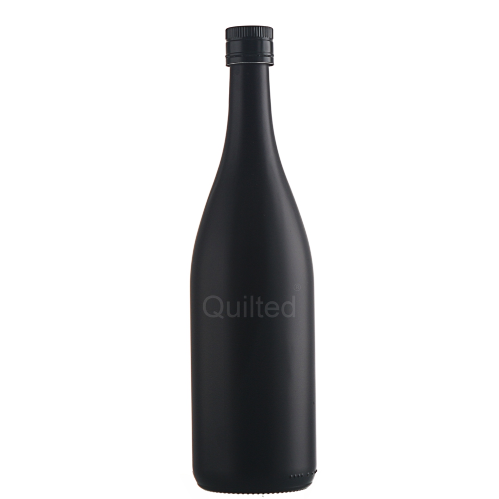 China Wholesale Cool Liquor Bottle Factories Quotes- 750 ml matte black color liquor wine glass bottle  – QLT