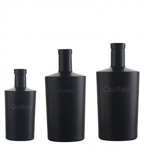 China PASSION 100ml 375ml 500ml 750ml Custom Black Matte Liquor Glass Bottles Manufacturer and Company | QLT