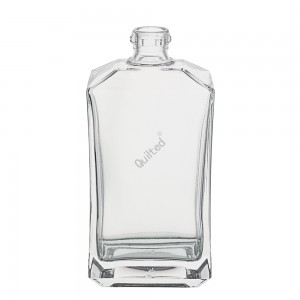 500 ml square shappe clear liquor glass whisky bottle