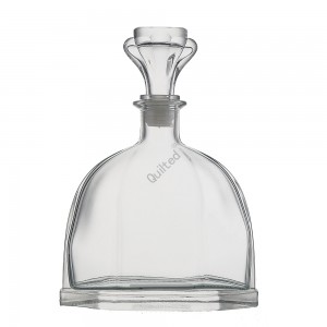Custom 300 ml flat liquor glass whisky bottle