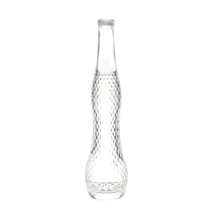 375ml Gourd Shape Clear Liquor Glass Bottle