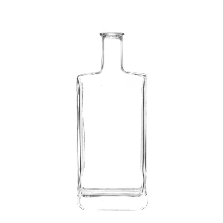 High-Quality Cheap Mini Vodka Bottles Manufacturers Suppliers- 500ml Clear Flat Square Whisky Glass Bottles – QLT