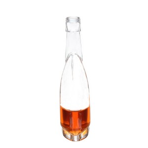 China 500ml Flat Round Shape Brandy Glass Bottles Manufacturer and Company | QLT