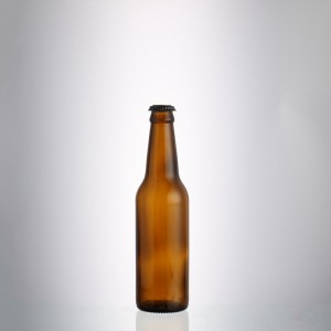 China 300 ml amber color beer glass bottle with crown Manufacturer and Company | QLT