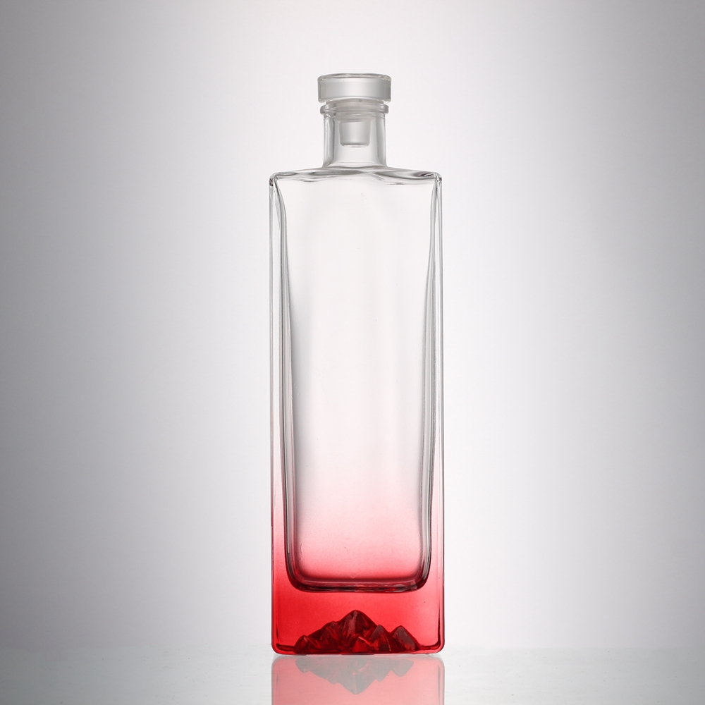 High-Quality Cheap Miniature Bottles Manufacturers Suppliers- 500 ml flat square shape liquor glass bottle with cover – QLT