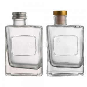 250 ml square shape liquor glass vodka bottle