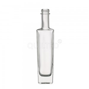 China 250 ml square shape liquor glass gin bottle Manufacturer and Company | QLT