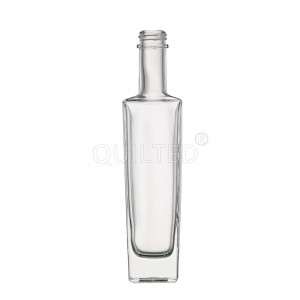 250 ml square shape liquor glass gin bottle