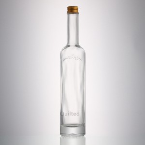 350 ml clear liquor glass vodka bottle with screw