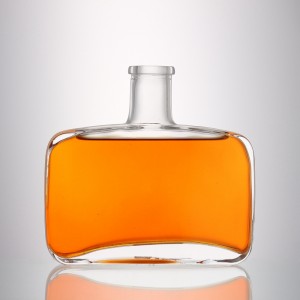 Flat Shape Glass Bottle For Liquor