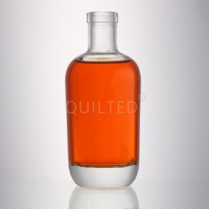 China China Deisgn round 500 ml liquor glass gin bottle with cork Manufacturer and Company | QLT