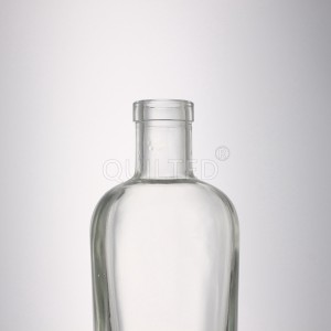 China China Deisgn round 500 ml liquor glass gin bottle with cork Manufacturer and Company | QLT