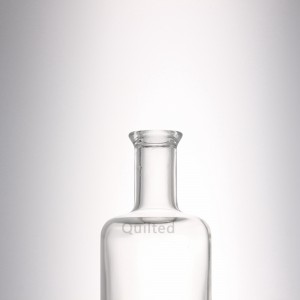 China Design 375 ml clear liquor glass gin bottle with cork Manufacturer and Company | QLT