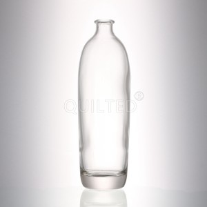 Design 500 ml clear liquor glass brandy bottle