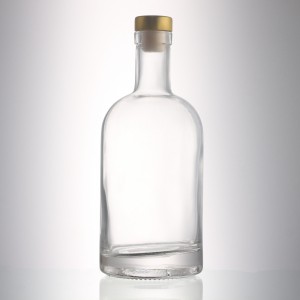 China 750 ml Clear Glass Nocturne Nordic Liquor Bottle 21.5mm Cork Top Finish Manufacturer and Company | QLT