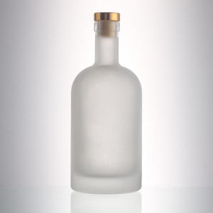 China 1000 ml frosted glass liquor bottle with cork Manufacturer and Company | QLT