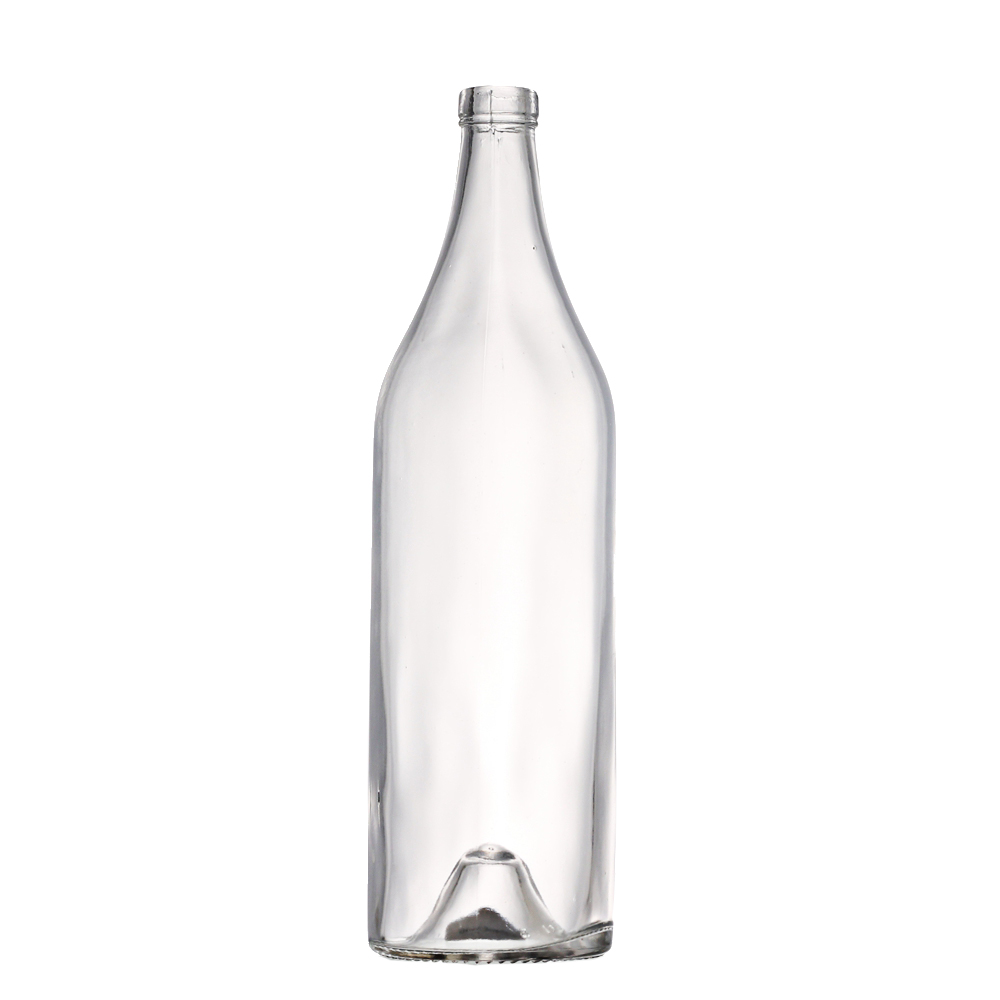 China Wholesale Blue Whiskey Bottle Quotes Pricelist- 1000 ml liquor clear glass bottle with cork – QLT