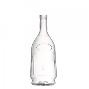 1000 ml Design Liquor Glass Logo Bottle