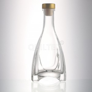 Small 250 ml special shape liquor glass gin bottle