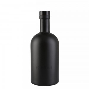 750 ml liquor black gin glass bottle with cover