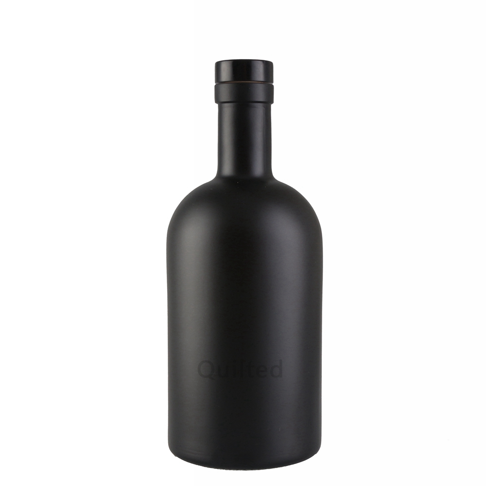 China Wholesale 50ml Alcohol Bottles Factories Quotes- 750 ml liquor black gin glass bottle with cover  – QLT